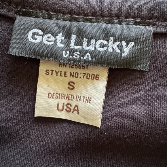 Get Lucky Y2K Black 3/4 Sleeve Embellished Pumpkin Sequin Design Top Size Small - Picture 12 of 12